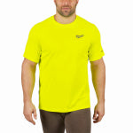 MILWAUKEE ELECTRIC TOOL CORP Workskin Hi Visibility Performance T-Shirt, Lightweight Poly, L