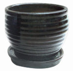 TRENDSPOT INC 6 In. Honey Jar Planter, Ceramic, Dripping Green