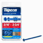 TAPCON Tapcon 24210 Concrete Screw Anchor, 3/16 in Dia, 2-3/4 in L, Steel, Climaseal, 25/PK HARDWARE & FARM SUPPLIES TAPCON