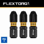 DEWALT DEWALT FlexTorq DWAF1PH3IR3 Impact Screwdriver Bit, #3 Drive, Phillips Drive, 1/4 in Shank, Hex Shank, 1 in L, Steel TOOLS DEWALT