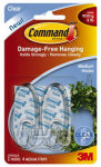 COMMAND Command 17091CLR Adhesive Hook, 2 lb, 2 -Hook, Plastic, Clear HARDWARE & FARM SUPPLIES COMMAND
