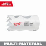 MILWAUKEE Milwaukee Hole Dozer 49-56-0708 Hole Saw, 1-1/8 in Dia, 1.62 in D Cutting, 1/2 in Arbor, 3 TPI, Carbide Cutting Edge TOOLS MILWAUKEE