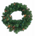 PULEO ASIA LIMITED Lighted Artificial Wreath, 24-In.