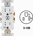 LEVITON MFG CO 15A WH WTHRRESIS OUTLET ELECTRICAL LEVITON MFG CO
