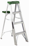 LOUISVILLE LADDER 4-Ft. Step Ladder, Aluminum, Type II, 225-Lb. Duty Rating