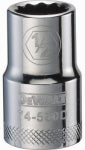 DEWALT DEWALT DWMT74560OSP Drive Socket, 1/2 in Socket, 1-1/2 in OAL, 1/2 in Drive, 12-Point, Vanadium Steel, Polished Chrome TOOLS DEWALT