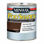 MINWAX Minwax 614960444 Waterbased Polyurethane Stain, Gloss, Liquid, Honey, 1 qt PAINT MINWAX
