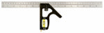 HULTAFORS Johnson 420EM Combination Square, 16 in L Blade, SAE/Metric Graduation, Stainless Steel Blade TOOLS HULTAFORS