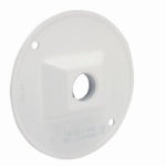 RACO INCORPORATED Round Weatherproof Cluster Cover, (1) 1/2 in. Threaded Outlet, White ELECTRICAL RACO INCORPORATED