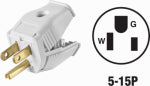 LEVITON MFG CO WHITE 15A PLUG ELECTRICAL LEVITON MFG CO