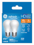 GE GE Refresh Series 31375 Replacement LED Light Bulb, A15 Lamp, 40 W Equivalent, E26 Medium Lamp Base, Dimmable, White ELECTRICAL GE