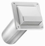 LAMBRO Lambro 604WTP Fresh Air Intake Vent, 4 in Dia, Plastic, White PLUMBING, HEATING & VENTILATION LAMBRO