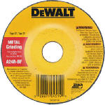 DEWALT DEWALT DW4419 Grinding Wheel, 4 in Dia, 1/4 in Thick, 5/8 in Arbor, 24 Grit, Very Coarse, Aluminum Oxide Abrasive TOOLS DEWALT