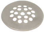 DANCO COMPANY Tub & Shower Drain Strainer, Brushed Nickel, 2-11/16 In.