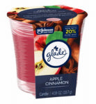 S C JOHNSON WAX Scented Wax Candle, Apple Cinnamon, 4.08 oz.