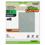GATOR Gator 5162 Sand Paper, 4-1/2 in W, 5-1/2 in L, 80 Grit TOOLS GATOR