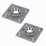 CODA RESOURCES LTD Black Pipe Square Flange, 1/2 In., 2-Pk. PLUMBING, HEATING & VENTILATION CODA RESOURCES LTD