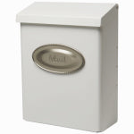 SOLAR GROUP Gibraltar Mailboxes Designer Series DVKW0000 Mailbox, 440 cu-in Capacity, Galvanized Steel, Powder-Coated, White HARDWARE & FARM SUPPLIES SOLAR GROUP