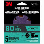 3M COMPANY Sanding Discs, 80-Grit, 5 In., 5-Pk.