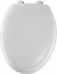 BEMIS MFG. CO. Elongated Molded Wood Toilet Seat, Easy-Clean & Change�� Hinge, White PLUMBING, HEATING & VENTILATION BEMIS MFG. CO.