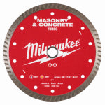 MILWAUKEE ELECTRIC TOOL CORP Turbo Masonry & Concrete Cutting Diamond Grinder Blade, 7 In.