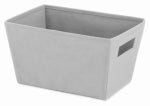 WHITMOR Fabric Storage Tote, Gray, 11 x 8 x 6 In. HOUSEWARES WHITMOR