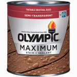OLYMPIC/PPG ARCHITECTURAL FIN Maximum Deck, Fence & Siding Stain & Sealant, Exterior, Semi-Transparent Oil, Neutral Tint Base, 1-Gallon PAINT OLYMPIC/PPG ARCHITECTURAL FIN