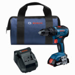 BOSCH Bosch GSB18V-490B12 Series Hammer Drill/Driver Kit, Battery Included, Keyless Chuck, 22,000 bpm Blows per Minute TOOLS BOSCH