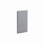 HUBBELL Hubbell 5173-5 Cover, 4-17/32 in L, 2-25/32 in W, Metal, Gray, Powder-Coated ELECTRICAL HUBBELL