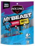 MIDWEST DISTRIBUTION JACK LINK'S MR BEAST 6 OZ VARIETY PACK ORIGINAL & TERIYAKI STICKS MULTIPACK