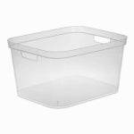 STERILITE Tall Storage Bin, Clear, 15 x 12-1/4 x 8-1/4 In.