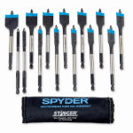 J S PRODUCTS Stinger 14-Pc. Spade Woodboring Bit Set & Pouch TOOLS J S PRODUCTS