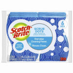 3M COMPANY Scrub Dots Non-Scratch Scrub Sponge, 6-Pk.