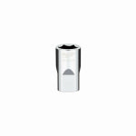 MILWAUKEE Milwaukee 45-34-9116 Socket, 15 mm Socket, Standard Socket, 1/2 in Drive, 6-Point, Chrome Vanadium Steel, Chrome TOOLS MILWAUKEE