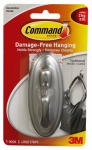COMMAND Command 17053BN Decorative Hook, 5 lb, 1-Hook, Plastic, Silver, Brushed Nickel HARDWARE & FARM SUPPLIES COMMAND
