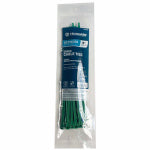 IRONCUBE WORKS Cable Ties, Green, 8 In., 20-Pk. ELECTRICAL IRONCUBE WORKS