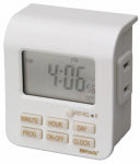 WOODS Woods 50008 Digital Timer, 10 A, 125 V, 1250 W, 7 days Time Setting, 20 On/Off Cycles Per Day Cycle, White ELECTRICAL WOODS