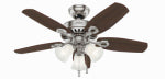 HUNTER Hunter Builder Series 52106 Ceiling Fan, 5-Blade, Brazilian Cherry/Harvest Mahogany Blade, 42 in Sweep, MDF Blade ELECTRICAL HUNTER