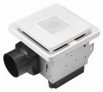 HOMEWERKS WORLDWIDE LLC Bluetooth Speaker & Bathroom Fan with LED Light, 80 CFM