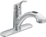 MOEN Moen Renzo Glacier CA87316C Kitchen Faucet, 1.5 gpm, 1-Handle, Stainless Steel, Chrome-Plated, Deck, Lever Handle PLUMBING, HEATING & VENTILATION MOEN