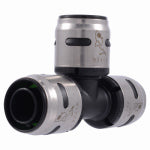 SHARKBITE SharkBite EvoPEX K370A Pipe Tee, 3/4 in, Push-Fit, Polymer, 80 to 160 psi Pressure PLUMBING, HEATING & VENTILATION SHARKBITE