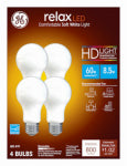 GE GE 96687 LED Bulb, General Purpose, 800 Lumens, 10 W, A19 Lamp, 60 W Equivalent, E26 Lamp Base, Dimmable, Soft White ELECTRICAL GE