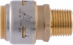 SHARKBITE SharkBite Max Series UR138A Pipe Coupling, 1/2 x 3/4 in, Brass, 250 psi Pressure PLUMBING, HEATING & VENTILATION SHARKBITE
