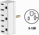 LEVITON MFG CO WHT GRND TRIPLE TAP