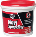 DAP DAP 12132 Vinyl Spackling, Latex, Oil Base, White, 1 qt Tub PAINT DAP
