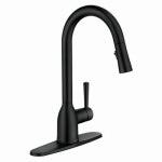 MOEN Moen Adler Series 87233BL Pull-Down Kitchen Faucet, 1.5 gpm, 1-Handle, 1-Faucet Hole, Metal, Matte Black PLUMBING, HEATING & VENTILATION MOEN