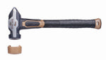 AMAX, INC. DBA GOODSIQ Blacksmith Hammer, 4 lb Sledge hammer with Removable Soft Mallet Cap & Bi-Material Shock Absorbing & Vibration Dampening Handle, 3% Donated to Veterans, Black/Tan TOOLS AMAX, INC. DBA GOODSIQ