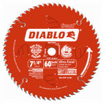 DIABLO Diablo D0760A Circular Saw Blade, 7-1/4 in Dia, 5/8 in Arbor, 60-Teeth, Carbide Cutting Edge TOOLS DIABLO
