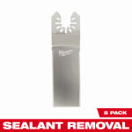 MILWAUKEE ELECTRIC TOOL CORP Open-Lok Mushroom Sealant Scraper Blade for Oscillating Multi-Tool, 5-Pk.
