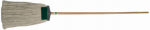 ABCO PRODUCTS Floor Mop, 16 oz. Cotton Head with Scrubber, 60 In. Wood Handle